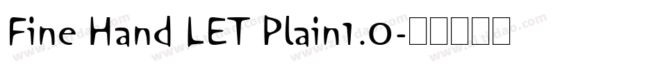 Fine Hand LET Plain1.0字体转换